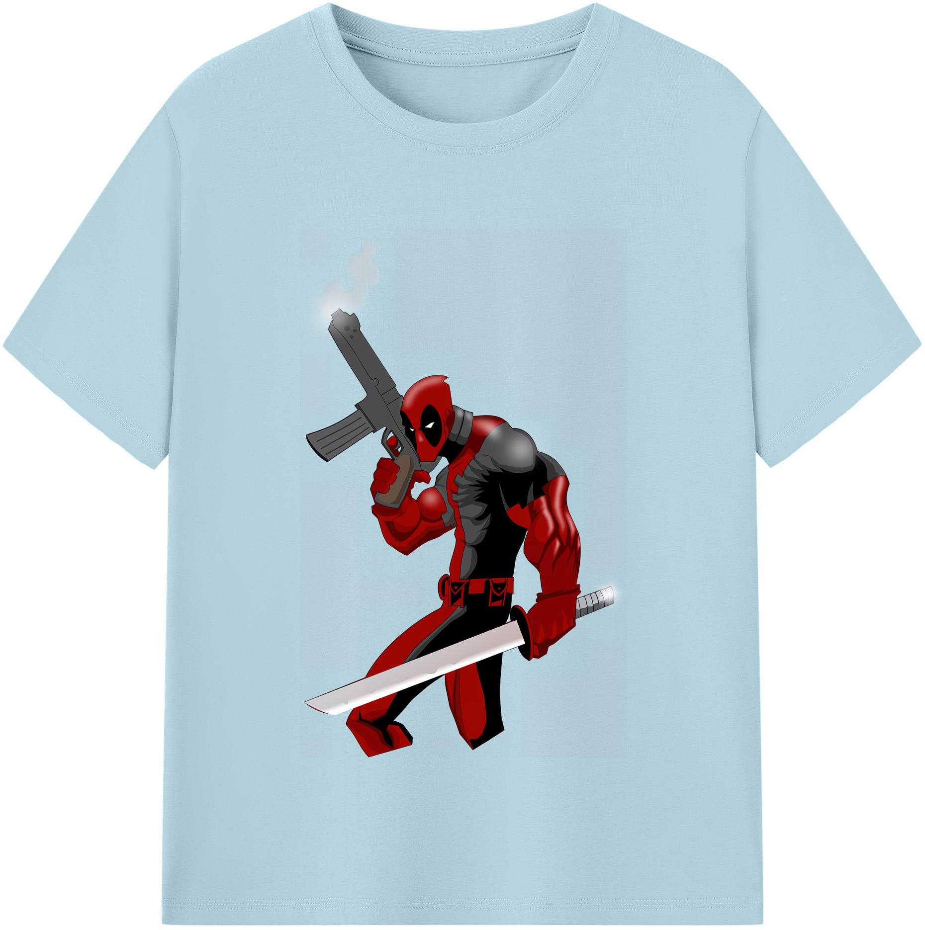 （画像用） Deadpool デッドプール 綿100％半袖Tシャツ（フロントプリント）